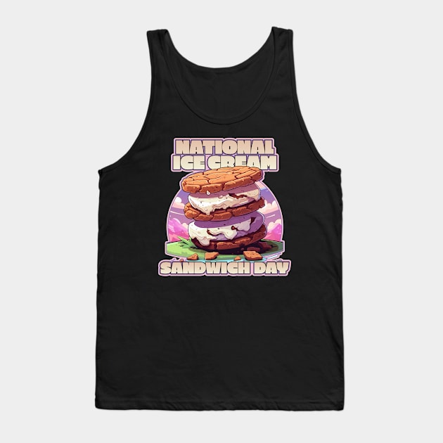 Nation Ice Cream Sandwich Day Ice Cream Lover Design Tank Top by DanielLiamGill